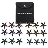 THROWFUN 6/12/18 Pack 9Cr17 stainless steel - 3.74''(length) 0.1''(thick) , throwing knives set  Full-Tang Throwing Set, with Nylon Sheath for Competition and Recreation Multiple colors Darts-FB-YF204A